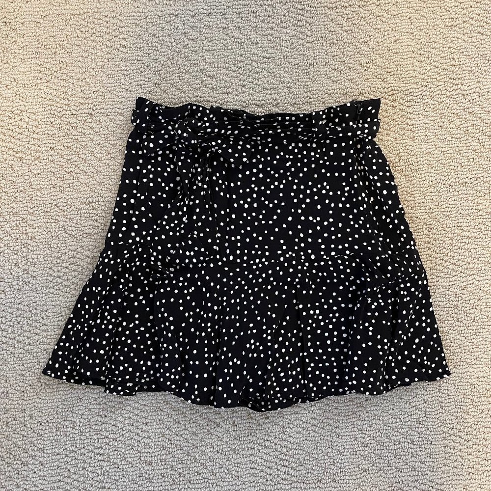 Zara Polka Dot Tie Skirt